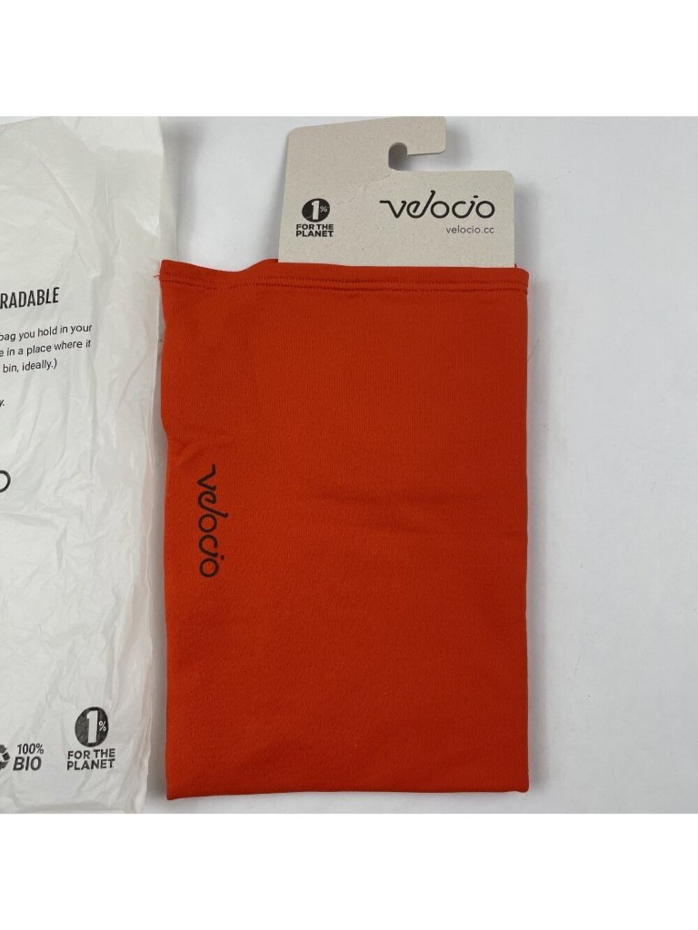 Velocio Signature Collar Tube Fire Red Cycling Lightweight Balaclava